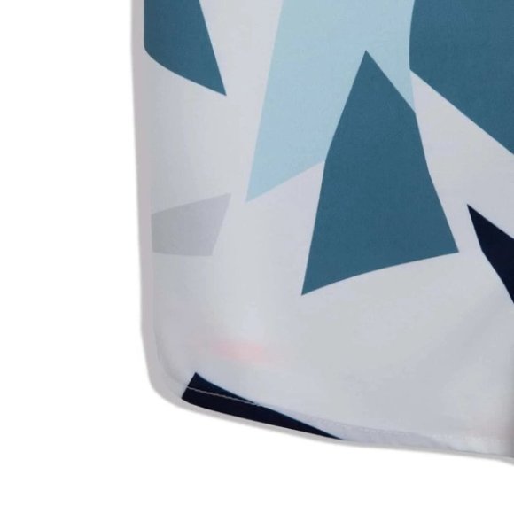 White Casual Men's Geometric Print Shirt - Picture 6 of 6